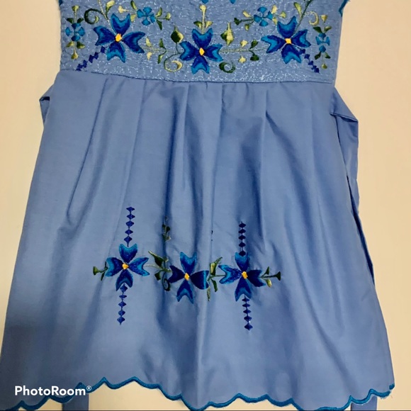 Baby/Toddler Blue Floral Mexican Dress - Picture 2 of 3